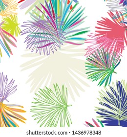 Summer tropical vector design for banner or flyer with exotic leaves.