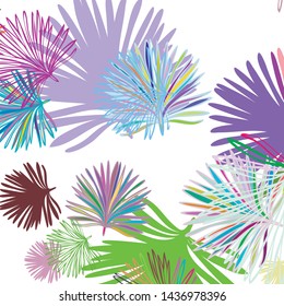 Summer tropical vector design for banner or flyer with exotic leaves.