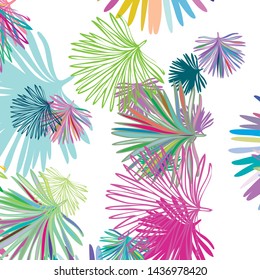 Summer tropical vector design for banner or flyer with exotic leaves.
