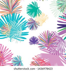 Summer tropical vector design for banner or flyer with exotic leaves.