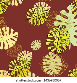 Summer tropical vector design for banner or flyer with exotic leaves.