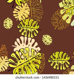 Summer tropical vector design for banner or flyer with exotic leaves.
