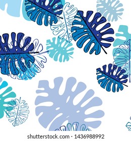 Summer tropical vector design for banner or flyer with exotic leaves.