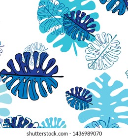 Summer tropical vector design for banner or flyer with exotic leaves.