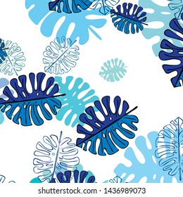 Summer tropical vector design for banner or flyer with exotic leaves.
