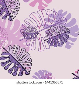 Summer tropical vector design for banner or flyer with exotic leaves.
