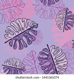 Summer tropical vector design for banner or flyer with exotic leaves.