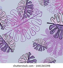 Summer tropical vector design for banner or flyer with exotic leaves.