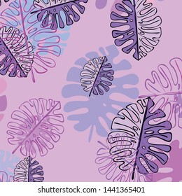 Summer tropical vector design for banner or flyer with exotic leaves.