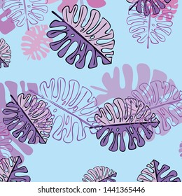 Summer tropical vector design for banner or flyer with exotic leaves.