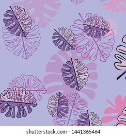 Summer tropical vector design for banner or flyer with exotic leaves.