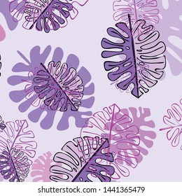 Summer tropical vector design for banner or flyer with exotic leaves.
