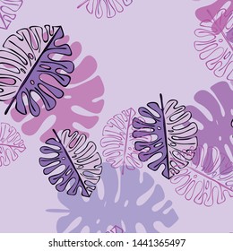 Summer tropical vector design for banner or flyer with exotic leaves.