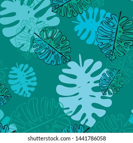 Summer tropical vector design for banner or flyer with exotic leaves.