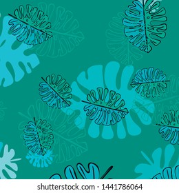 Summer tropical vector design for banner or flyer with exotic leaves.