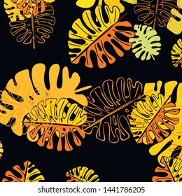 Summer tropical vector design for banner or flyer with exotic leaves.