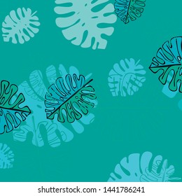 Summer tropical vector design for banner or flyer with exotic leaves.