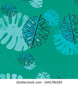 Summer tropical vector design for banner or flyer with exotic leaves.