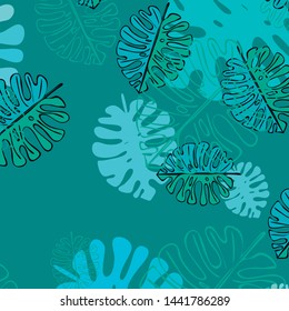 Summer tropical vector design for banner or flyer with exotic leaves.