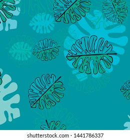 Summer tropical vector design for banner or flyer with exotic leaves.