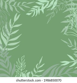Summer tropical vector design for cards, poster or flyer with exotic palm tree leaves