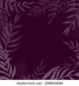 Summer tropical vector design for cards, poster or flyer with exotic palm leaves