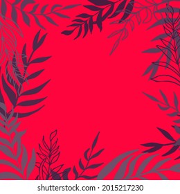 Summer tropical vector design for cards, poster or flyer with exotic palm leaves