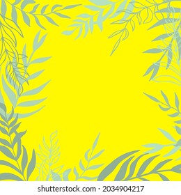 Diseño de vectores tropicales de verano para tarjetas, afiches o volantes con hojas de palmera exóticas