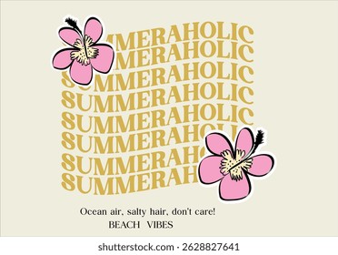 Summer and Tropical vibes design graphic vector illustration