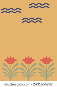 SUMMER TROPICAL VIBES pre-made poster, card