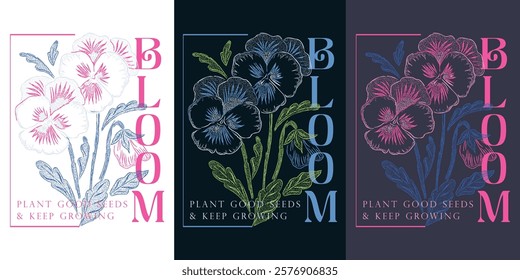 summer tropical Vintage Doted flowers print, women's fashion design. Positive vibes retro vintage slogan typography and flower. text prints, girl graphics, bloom tee shirt design, flowers graphics