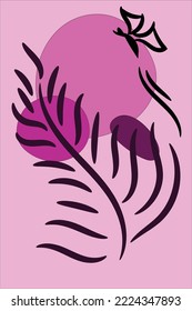 vector de arte de pared tropical de verano. Hojas de palma, hojas de monstera, Diseño de fondo botánico para impresiones enmarcadas en pared, estampados de tela, afiche, decoración de casa, cubierta, papel pintado.