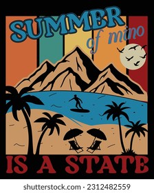 summer tshart art vector design
