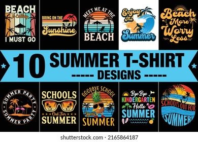 Summer T-shirt Design Beach surfing vector