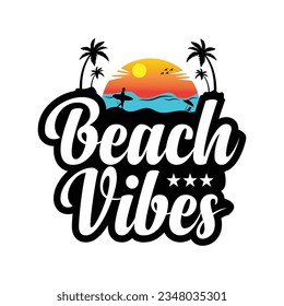 SUMMER t-shirt design (beach vibes}