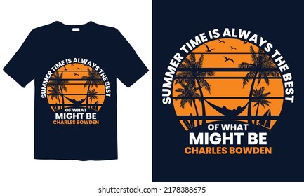 Summer t-shirt design. Best for fashion graphics, t-shirt prints, posters, stickers, décor elements, t-shirts, and prints.