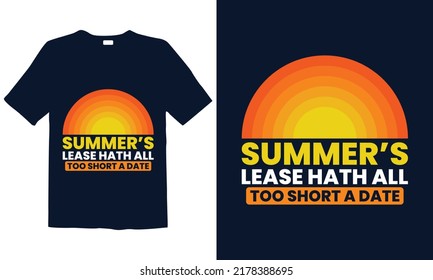 Summer t-shirt design. Best for fashion graphics, t-shirt prints, posters, stickers, décor elements, t-shirts, and prints.
