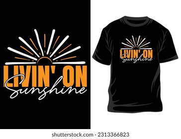 Summer t-shirt design. Best for fashion graphics, t-shirt prints, posters, stickers, Summer elements, t-shirts, and prints, Summer design, Vintage Summer, T-shirt Design.