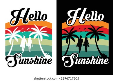 Summer t-shirt design bundle, summer beach vacation t-shirts, summer surfing t-shirt vector design