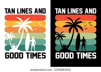 Summer t-shirt design bundle, summer beach vacation t-shirts, summer surfing t-shirt vector design