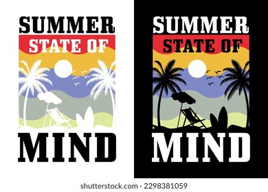 Summer t-shirt design bundle, summer beach vacation t-shirts, summer surfing t-shirt vector design