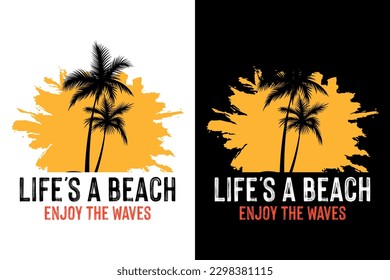 Summer t-shirt design bundle, summer beach vacation t-shirts, summer surfing t-shirt vector design