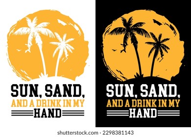 Paquete de diseño de camisetas de verano, camisetas de vacaciones de playa de verano, diseño vectorial de camisetas de surf de verano