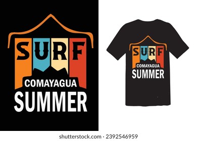 Summer t-shirt design bundle, summer beach vacation t-shirts, summer surfing t-shirt vector design