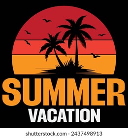 Summer t-shirt design bundle, summer beach vacation t-shirts, summer surfing t-shirt vector design