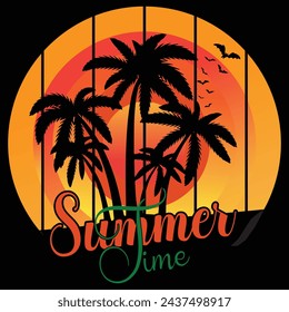 Summer t-shirt design bundle, summer beach vacation t-shirts, summer surfing t-shirt vector design
