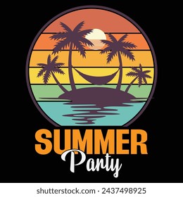 Summer t-shirt design bundle, summer beach vacation t-shirts, summer surfing t-shirt vector design