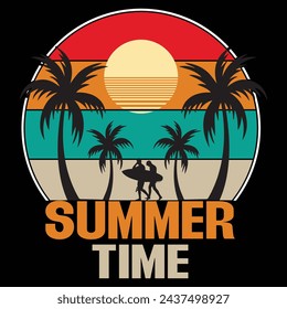 Summer t-shirt design bundle, summer beach vacation t-shirts, summer surfing t-shirt vector design