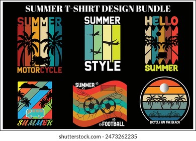 summer t-shirt design bundle. summer beautiful t-shirt design.