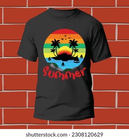 Summer T-Shirt Design, Camping, Camping t-shirt design, Adventure t-shirt design.
